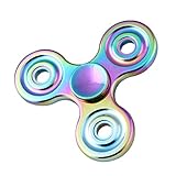 STRESS SPINNER Alloy Rainbow Fidget Finger Toys Triangle Spinner ADHD EDC Anxiety Attention Toy High Speed for Killing Time Ultra Durable