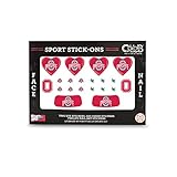 OHIO STATE BUCKEYES FACE AND NAIL SPORT STICK ONS-OHIO STATE UNIVERSITY TATTOOS