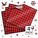 Buffalo Plaid Heat Transfer Vinyl, Rquite Printed Christmas Red Black Vinyl Sheets Adhesive Cloth Craft for Shirt and DIY (4 Sheets 12