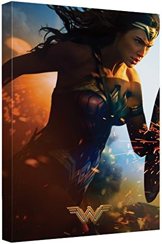 In Battle -- Wonder Woman Movie -- Stretched Canvas Framed Artwrap, 12x18