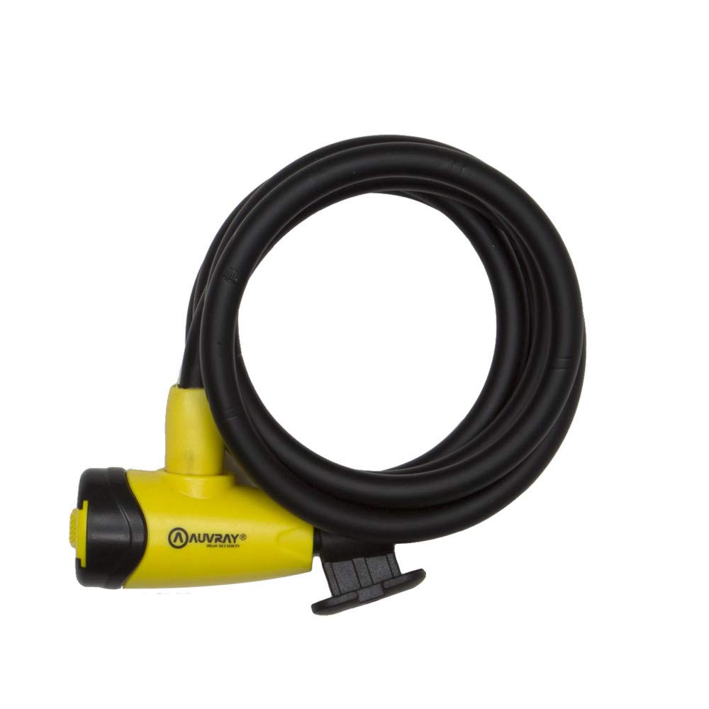 Auvray City Anti-Theft Spiral Key Diameter 10 1.5 m + Adult Support Unisex, Black, One Size