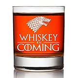 Whiskey Is Coming, Stark House Game Of Thrones Inspired Gift, 10 oz. Whiskey Glass, Groomsmen Rocks Glass Gift, Best Man Gift, Bridal Party Gift, Groom whiskey Glass.
