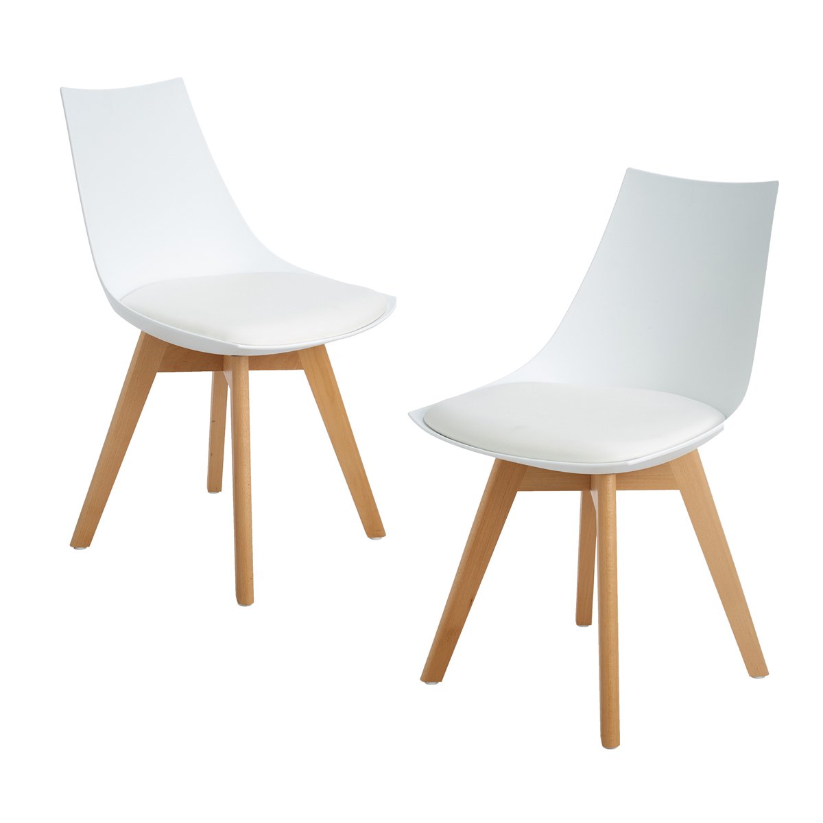 sillas de Estilo nórdico Gris Transparente DORAFAIR Pack de 2 Sillas de