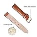 Leather Watch Band with Rose Gold Watch Buckle - Choices of Color & Width (18mm,20mm or 22mm) Genuine Cowhide Interchangeable Strap(20mm,Light Brown)