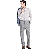 Tommy Hilfiger Mens Relaxed fit Dress Pants 36/34 Light Grey Solid Stretch