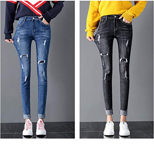 WOWOSS 30 Pcs Iron on Denim Patches Jean Fabric Repair Patches with 6 DIY Embroidered Patches, Iron on Repair Kit for Clothing, Jeans, Jacket - Thumbnail 5