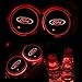 ZhengRong Car Logo LED Cup Pad led Cup Coaster USB Charging Mat Luminescent Cup Pad LED Mat Interior Atmosphere Lamp Decoration Light for Ford (2 Piece)
