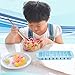 Ice Cube Trays with Lid, with 2 Stainless Steel Mixing Spoon, for 36 Square Cubes Flexible Easy Release Freezer Molds Blue By GESCHOK