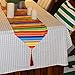 JOYIN Mexican Table Runner 84x14-inch for Cinco De Mayo Party Wedding Decorations Outdoor Picnics Dining Table, Fringe Cotton Table Runners, Mexican Fiesta Party Decorations, Serape Table Runners