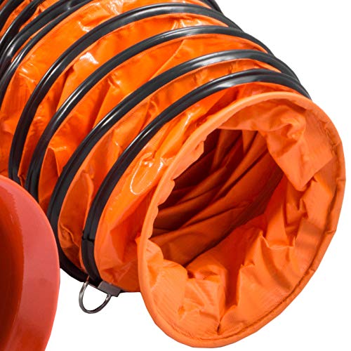 VEVOR OrangeA Utility Blower Fan, 8 Inches, 230W 882 CFM High Velocity Ventilator w/ 32.8 ft/10 m Duct Hose, Portable Ventilation Fan, Fume Extractor for Exhausting & Ventilating at Home and Job Site