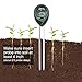 Soil Test Kit pH,3-in-1 Soil Tester Moisture Light Meter for Gardening,Plants,Lawn,Farm,Vegetables,Trees,Grass (No Batteries Required) (Green)