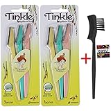 *Authentic Genuine* Tinkle Eyebrow Razor (6 pcs) + COTU (R) Eyebrow Brush (1 pcs)