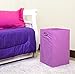 Folding Laundry Basket, Solid Pink with Handles – High-Strength Polymer Construction – Folds for Easy Storage and Transportation