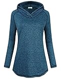 Faddare Womens Long Sleeve Lightweight Activewear Seamless Hoodie Sweatshirt