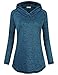 Faddare Womens Long Sleeve Lightweight Activewear Seamless Hoodie Sweatshirt