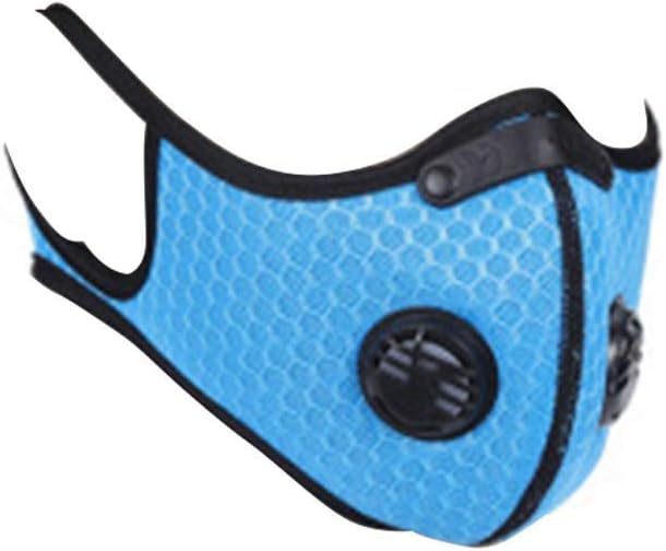 Dukars Sports Mask, Dustproof Mask Activated Carbon Filtration Exhaust Gas Anti Pollen Allergy PM2.5 Workout Running Motorcycle Cycling Mask