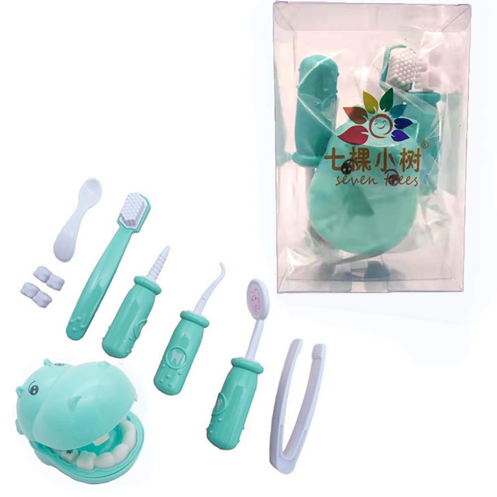 9pcs Hippo Kit Dentista Dentista Finge Juego Regalos Conjunto Medico Juego De Roles Creativos Juguete Los Ninos De Cumpleanos Para Los Ninos Rosa Juegos De Medicos Juguetes Y Juegos