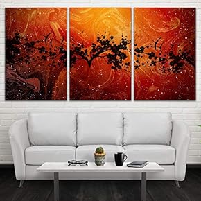 3 Panel Canvas Wall Art Starry Space Pictures Home Wall Decorations for Bedroom Living Room Paintings Canvas Prints Framed - 16"x24" x 3 Panels