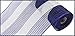 10" Wide Poly Jute Deco Mesh Navy Blue and Ivory Wide Stripe (10 Yards) : RY830082