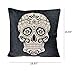 Throw Pillow Covers,YIFAN 4Pcs Mexican Day of the Dead Sugar Skull Cotton Linen Square Shaped Decorative Sofa Chair Couch Pillowcase Pillowslip 43*43cm