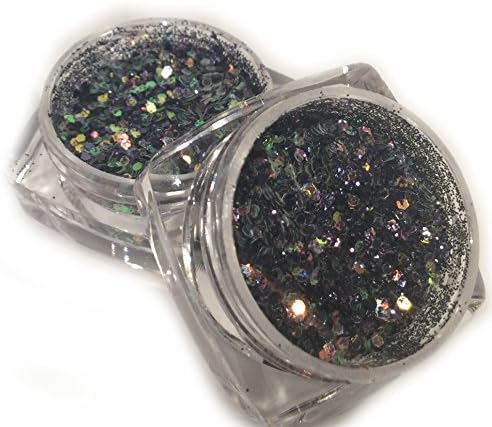 โ
Body hair face glitter and festival cosmetic chunky glitters uv powder mist โ
โ best w/ glue (Metallic Black)