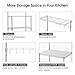 LANGRIA 3 Tier Baker’s Rack, Microwave Stand Kitchen Oven Rack with Wire Mesh Shelves 4-Side Hooks, 165lbs Weight Capacity, Silver Finish