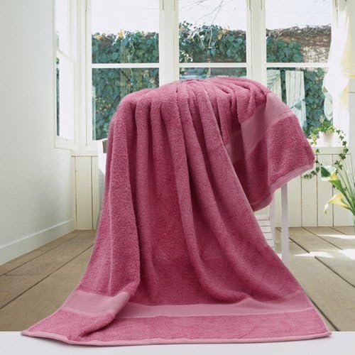 Summer cool bamboo carbon fiber large bath towel bath towel adult men and women a soft absorbent, dark red