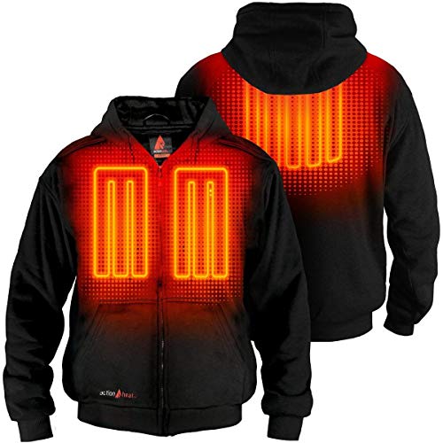 ActionHeat Rechargeable 5V Battery Heated Hoodie Unisex, Heating