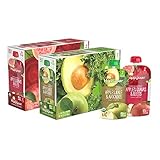 Happy Baby Clearly Crafted Variety Pack, Stage 2 Organic Baby Food, Apples, Kale Avocados + Apples, Guavas Beets - 4 ounces, 16 count