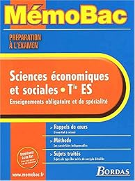 Sciences économiques et sociales,  Tle ES