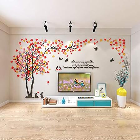 Asvert 3D Wandaufkleber Stereo Wandtattoo Wohnzimmer Schlafzimmer Sofa