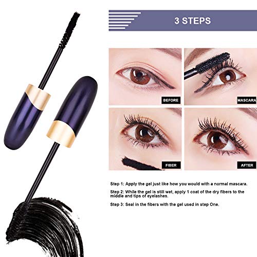 St. Mege, 4D Silk Fiber Lash Mascara and Fiber 2-in-1 Set