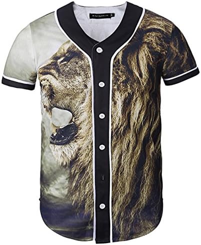 HOP FASHION Unisex Baseball Jersey Short Sleeve Print Shirts