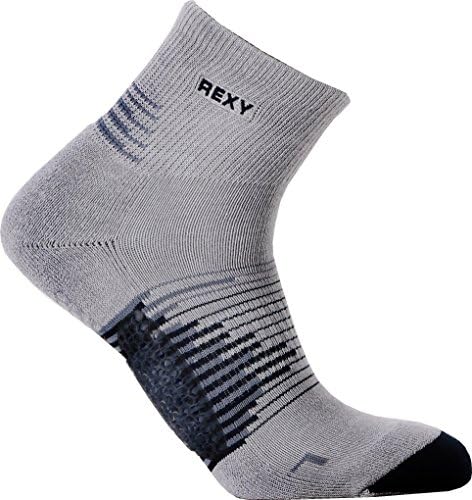 REXY GF6G21 Functional Blance Men's Ankle Athletic Socks For Golf Sports Outdoor (gray)