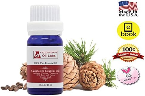 Cedarwood Essential Oil Aromatherapy Diffuser Pure Premium Quality Aroma Scented Fragrance Organic Natural 10ml 0.34OZ