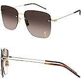 SAINT LAURENT SL 312 M Square shape Sunglasses + Bundle with eSHADES Luxury Eyewear Kit