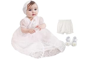 Bow Dream Christening Gown Baby Girl Lace Toddler White Special Occasion Dresses