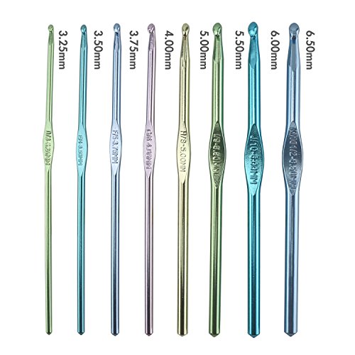 2 LAYOER+Aluminum+Crochet+Knitting+Needles