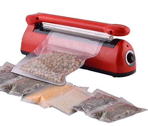 12" Impulse Sealer, Ship from US, OMGOD 300mm Bag Heat Sealer Capper, Hand Sealing Machine Reseals Plastic Mylar and Cereal Bags Snack Food with Replacement Element Grip and Teflon