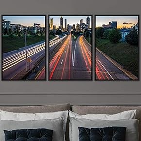 signwin 3 Piece Framed Canvas Wall Art Colorful...