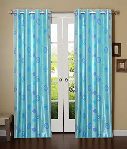 Buy Decorative Home Door Eyelet Panel Curtains Printed Multi Colur