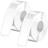 420pcs/2 Rolls Thermal Labels for Phomemo D30, 12x40mm Label Printer Maker Tape Self-Adhesive Label Print Paper Stickers for Home Office (White)