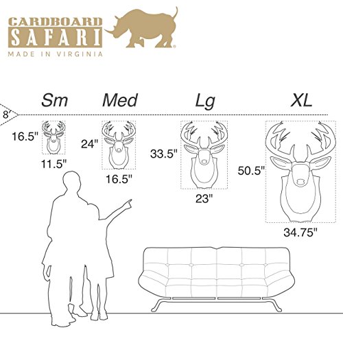 Cardboard-Safari-Recycled-Cardboard-Animal-Taxidermy-Deer-Trophy-Head-Bucky-Brown-Small