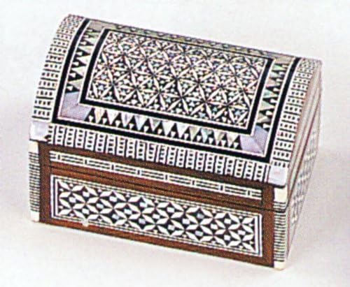 Handcrafted Mother of Pearl Inlaid Rectangle Wood Egyptian Jewelry Box