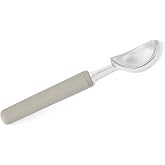 Amazon Basics Ice Cream Scoop, Soft Grip Handle, Dishwasher-Safe, Linen Gray