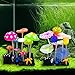 Aquarium Landscape Decoration, Fish Tank Simulation Coral Plant Decorations Glowing Silicone Accessories 2pack (Green)