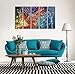 Wieco Art Colorful Abstract Heart Oil Paintings on Canvas Wall Art Ready to Hang for Living Room Bedroom Home Office Decorations Modern 5 Panel 100% Hand Painted Stretched and Framed Artwork