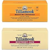 Tillamook Medium Cheddar Cheese &amp; Monterey Jack Cheese Bundle of 2 Lb Loaves by Tillamook