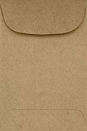 LUXPaper #4 Coin Envelopes | 3'' x 4 1/2'' | Grocery Bag Brown | 70lb. Text | 250 Qty