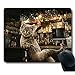 Apottwal Mouse Pad,Gaming Mouse Pad,Non-Slip Rubber Base Mousepad for Laptop Computer,Mouse Pads for Wireless Mouse,Funny Drinking Cat Desk Dad Desk Decor with Design
